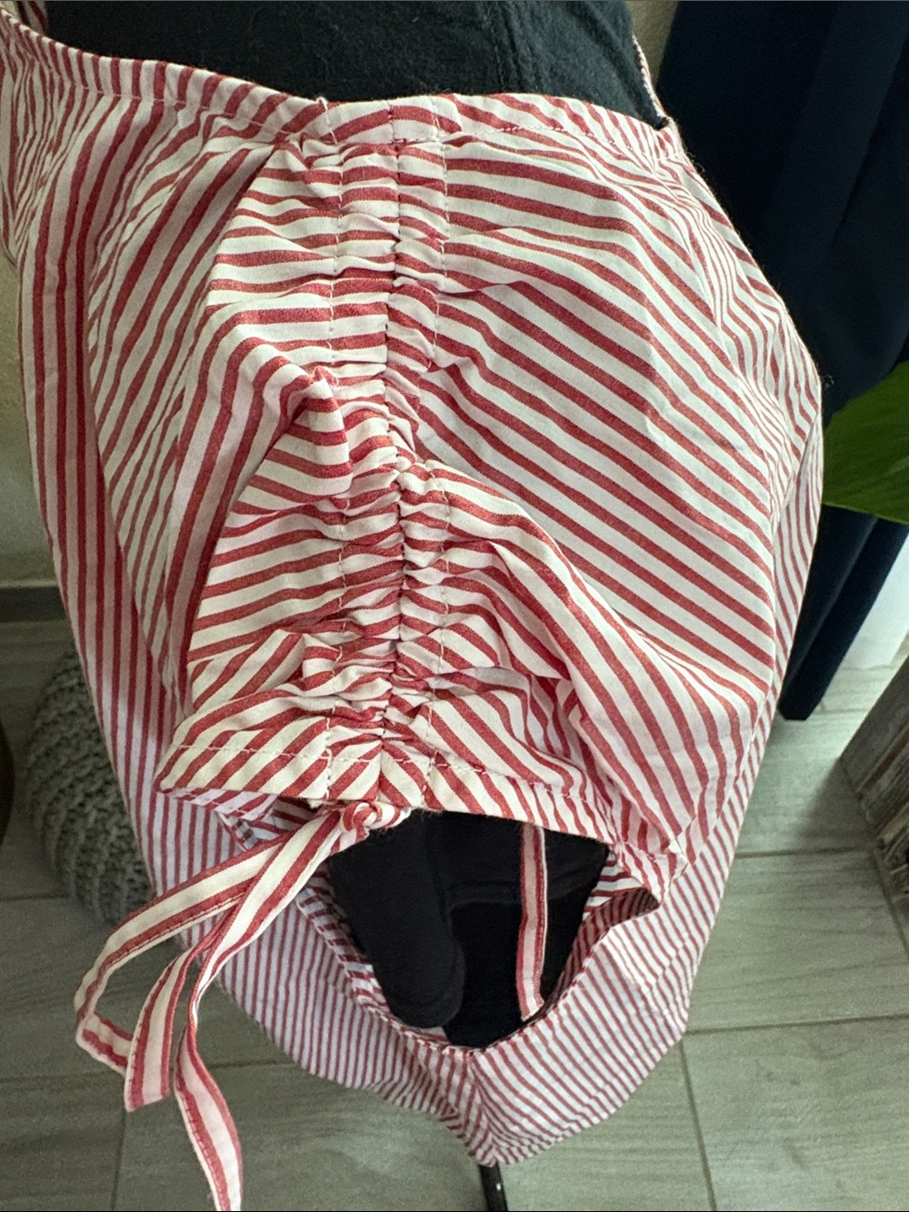 a new day Red and White Striped Sleeveless Blouse - Picture 2 of 5